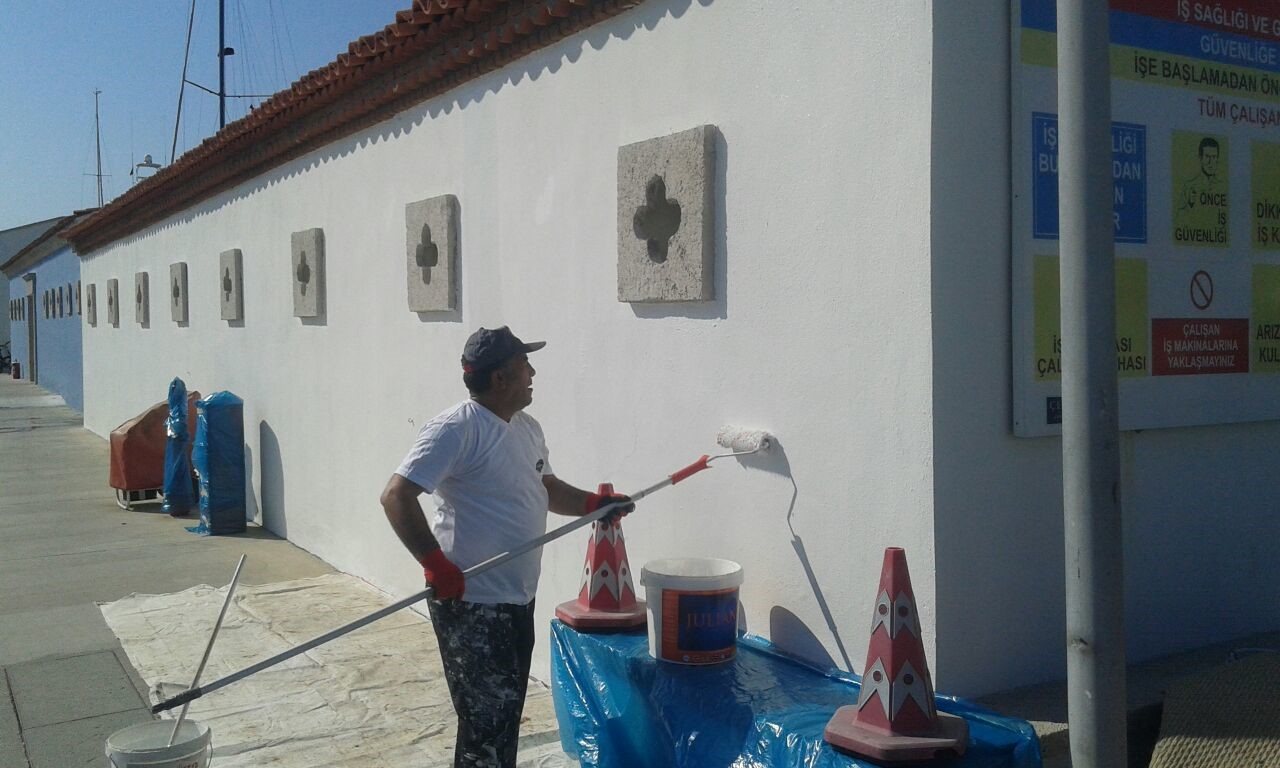 Çeşme Marina TERRAZO KARO PLAK UYGULAMASI